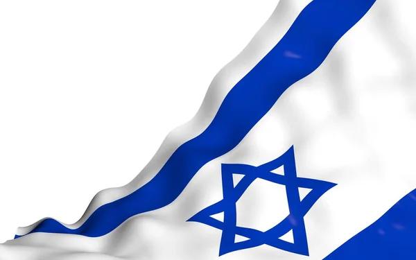 Bandera Israel Símbolo Estatal Del Estado Israel Una Estrella Azul — Foto de Stock