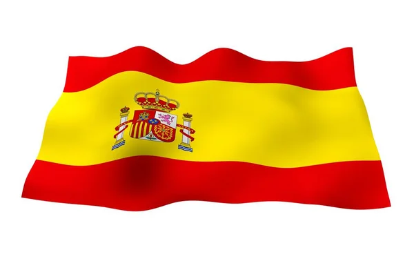 Spaniens Flagga Konungariket Spaniens Officiella Statssymbol Begreppet Webb Sportsidor Språkkurser — Stockfoto