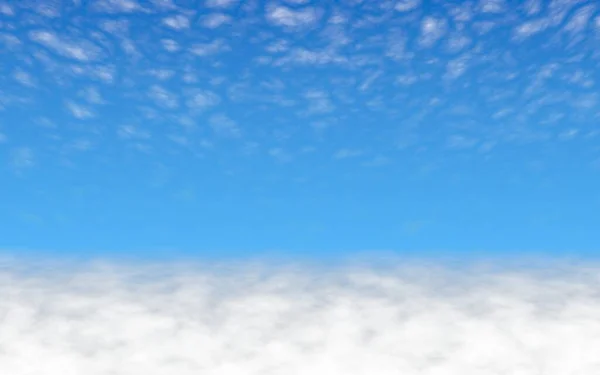 Beyaz Bulutlarla Mavi Gökyüzü Arka Planı Cumulus Beyaz Bulutlar Sabah — Stok fotoğraf