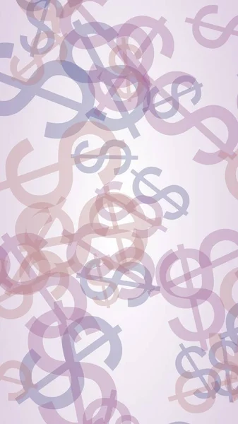 Gray Translucent Dollar Signs Dark Background Gray Tones Illustration — Stock Photo, Image