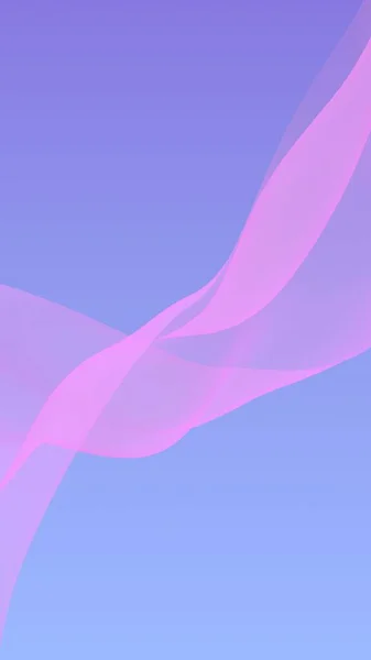 Розовая Волна Голубом Фоне Абстрактного Неба Волнующий Розовый Шарф Махать — стоковое фото