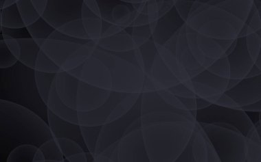 Soyut siyah arkaplan. Koyu şeffaf baloncuklu arkaplan. 3B illüstrasyon