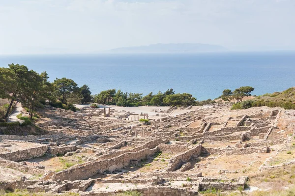 Απομεινάρια Από Αρχαία Πόλη Της Καμείρου Ελληνιστικής Πόλης Αναφέρεται Από — Φωτογραφία Αρχείου