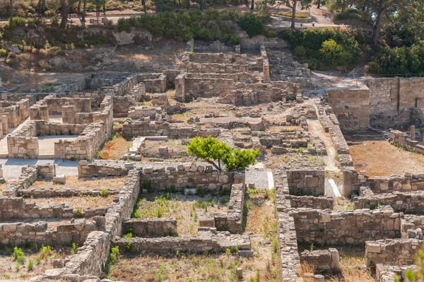 Απομεινάρια Από Αρχαία Πόλη Της Καμείρου Ελληνιστικής Πόλης Αναφέρεται Από — Φωτογραφία Αρχείου