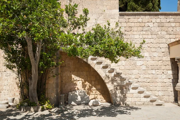 Klooster Van Filerimos Rhodos Eiland Griekenland Stenen Trap — Stockfoto