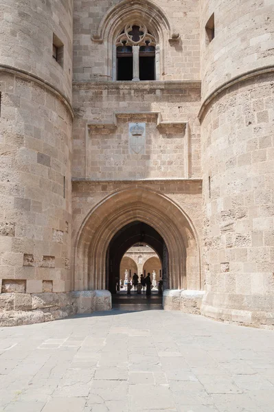 Rodos Yunanistan 2018 Palace Grand Master Rodos Şövalyeleri Kuleleri Rhodes — Stok fotoğraf