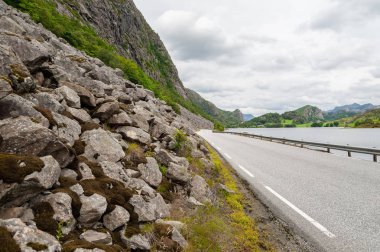Open road. Empty road with no traffic in countryside. Rural landscape. Ryfylke scenic route. Norway. Europe.