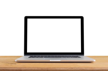 izole kırpma yolu ile beyaz, beyaz boşluk üstünde belgili tanımlık perde laptop.