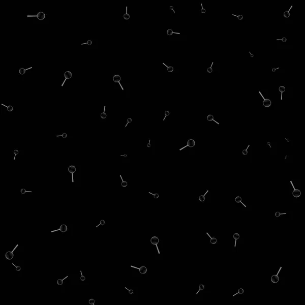 Büyüteç Desen Siyah Arka Plan Üzerine — Stok fotoğraf