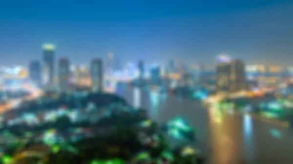 Krajina Bangkoku Noční Pohled Bangkoku Vlastnost Řeka Soumraku — Stock fotografie