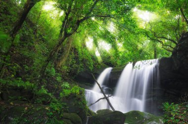 Şelale sonbahar renkle değiştirmek güzel doğa.