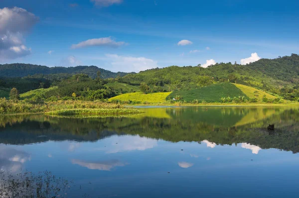 Water Reflex Reservoir Nam Ngim District Song Khwae Nan Thailand — Stock Photo, Image