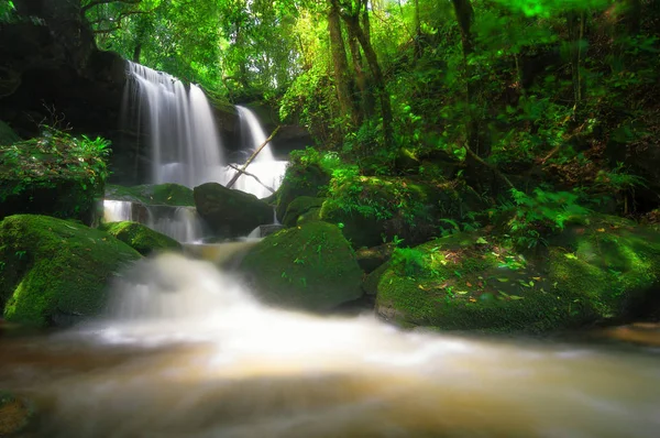 Man Daeng Waterfall Waterfall Autumn Color Change Beautiful Nature — Stock Photo, Image