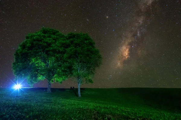 Milky Way Tree Doi Samer Dao Nan National Park Noi — Stock Photo, Image