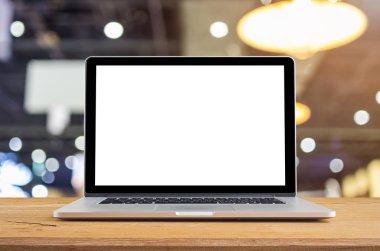 Kavramsal çalışma alanı, tablo boş ekran ile dizüstü bilgisayar.