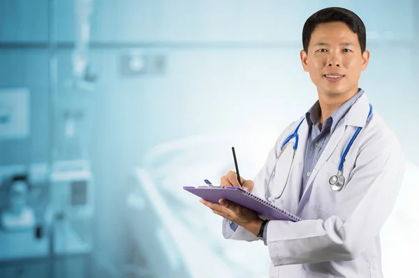 Asian Doctors Hearing Aids Room Patient — Stock Photo, Image