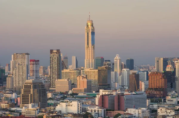 Veduta Aerea Bangkok Edifici Uffici Moderni Condominio Centro Città Con — Foto Stock