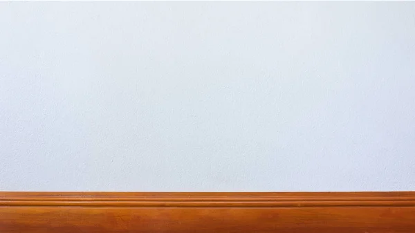 Background Blank White Cement Walls Wooden Floor Interior Decoration — Stock Photo, Image