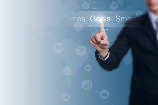 Businessman Choose Goals Space Background — Stock Photo, Image