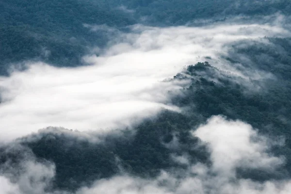 Nuages Déplaçant Dans Montagne Point Vue Doi Samer Dao Nan — Photo