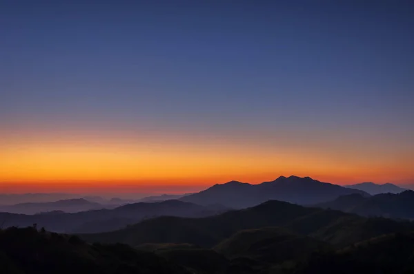 Landskap Soluppgången Berget Nern Chang Suek Pilok Kanchanaburi — Stockfoto