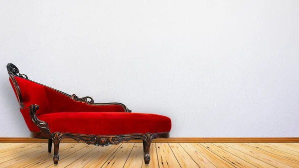 Interior Design Luxury Vintage Style Chair White Wall — Stock Photo, Image