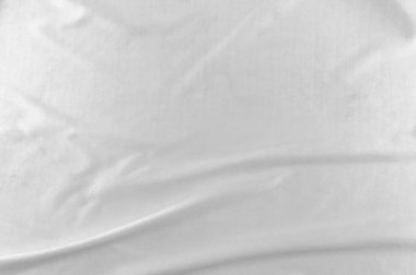 Pürüzsüz zarif beyaz ipek veya saten lüks bir bez kullanabilirsiniz düğün, Noel ve yeni yıl arka plan tasarımı, kumaş kumaş ve doku Tekstil yüzeyi, üstten görünüm.