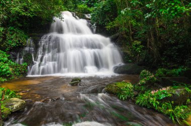 Adam Daeng şelale, şelale ile sonbahar renk değiştirmek güzel doğa.