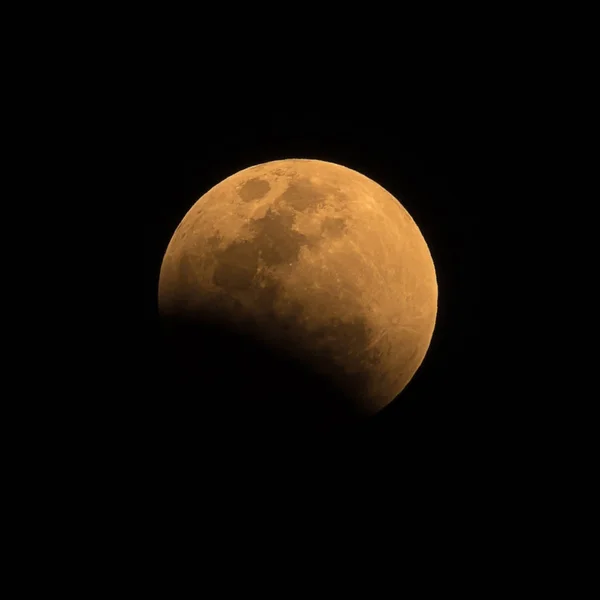 Панорамное Изображение Полного Лунного Затмения Супер Луны Кровавой Луны Голубой — стоковое фото