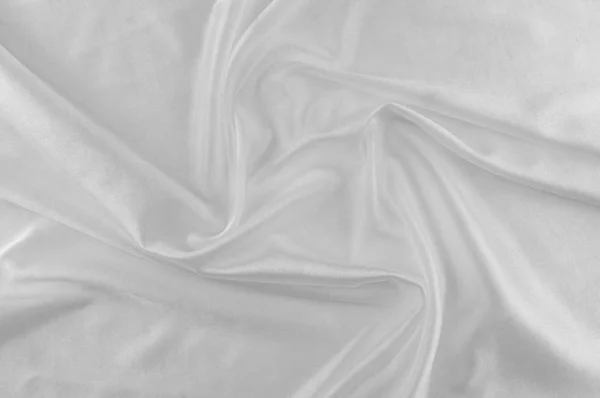 Smooth Elegant White Silk Satin Luxury Cloth Can Use Wedding — Stockfoto