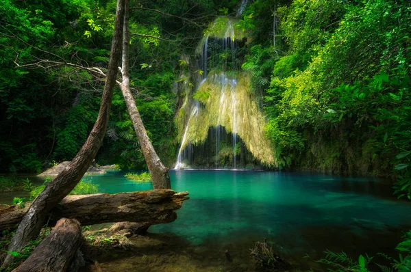 Водопад Пха Нам Йод Тропическом Глубоком Лесу Каенг Крачан Пхетчабури — стоковое фото