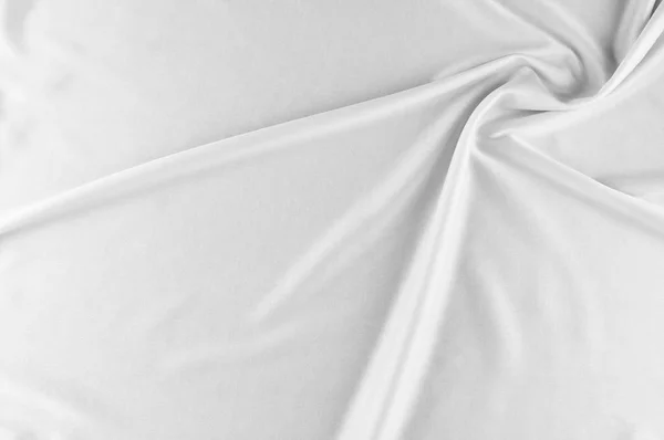 滑らかでエレガントな白シルクやサテンの高級布は 結婚式のバック グラウンドとして使用できます 豪華なクリスマスの背景や正月背景デザイン 白い布のテクスチャです 布織物表面 トップ ビュー — ストック写真