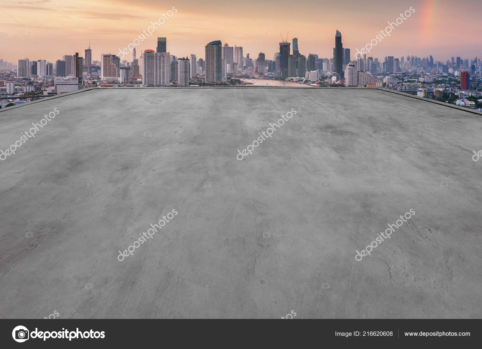 City Rooftop Background