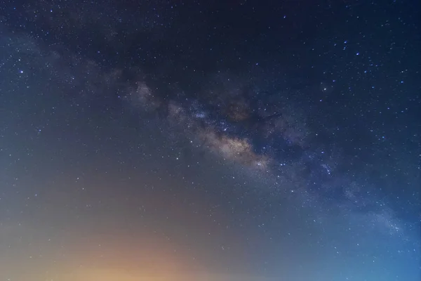 Láctea Galáxia Com Estrelas Poeira Espacial Universo Exposição Longa Velocidade — Fotografia de Stock