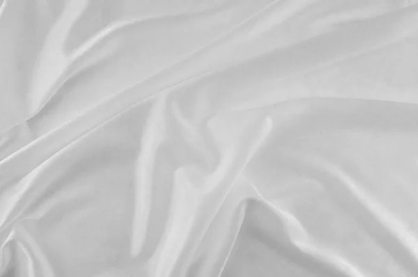 Smooth Elegant White Silk Satin Luxury Cloth Can Use Wedding — Stockfoto