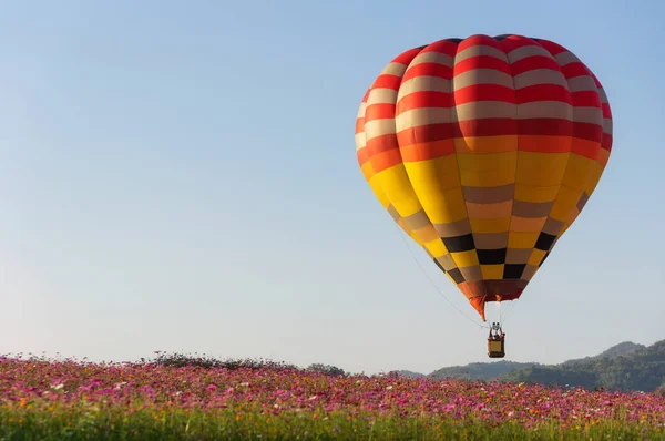 Beau Ballon Multicolore Dans Ciel Bleu Festival Ballon Dans Région — Photo