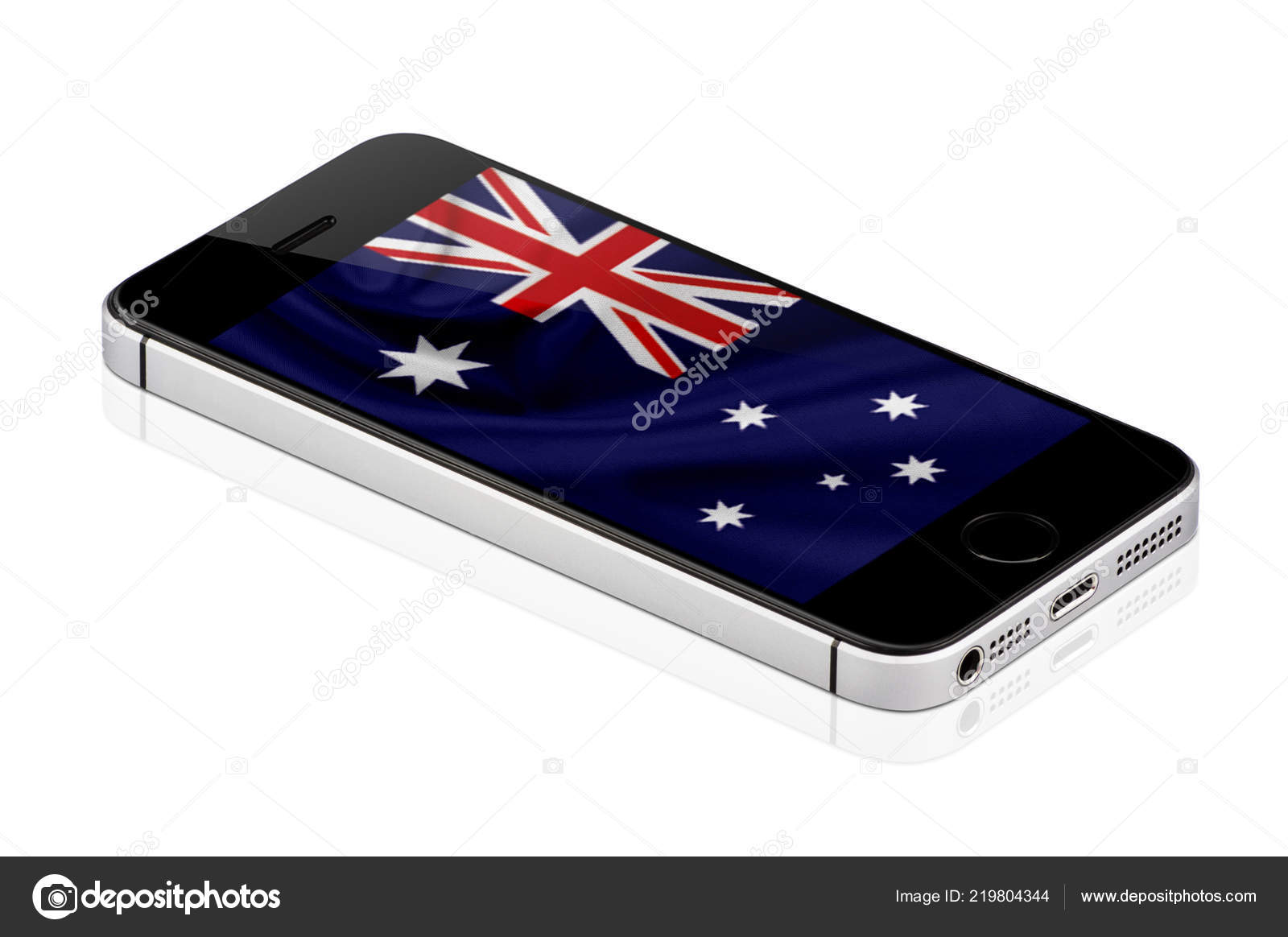 Noir Téléphone Portable Smartphone Avec Drapeau Australie