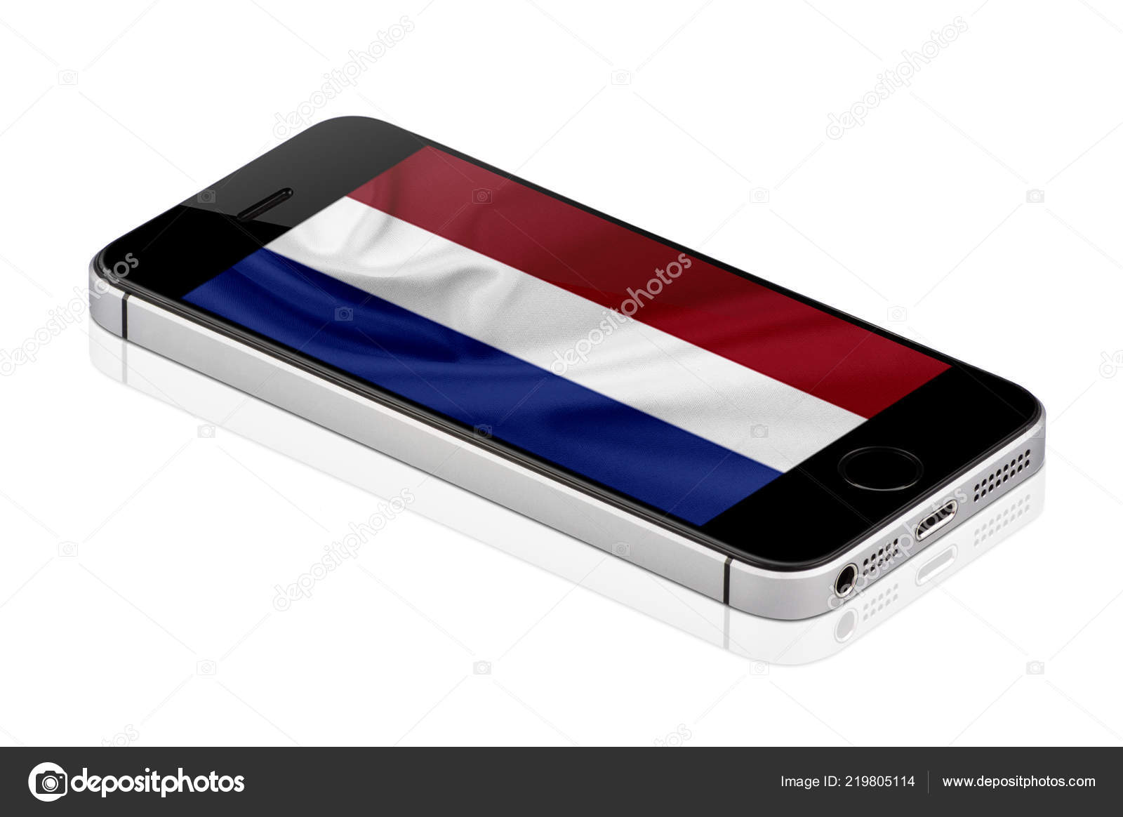 Black Gsm Smartphone Met Vlag Nederland Scherm Telefoon ⬇ Stockfoto, rechtenvrije foto door © nirutdps #219805114