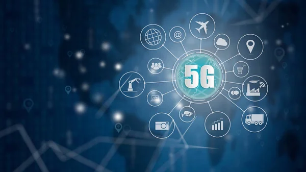 5g ağ kablosuz sistemler ve Internet şey, şehir ve iletişim ağı ve nesneleri simge bağlantı birlikte, Bağlan küresel kablosuz cihazlar akıllı.