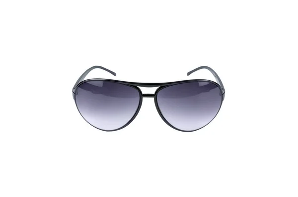 Black Sunglasses White Background Protect Sunlight Fashion — Stock Photo, Image