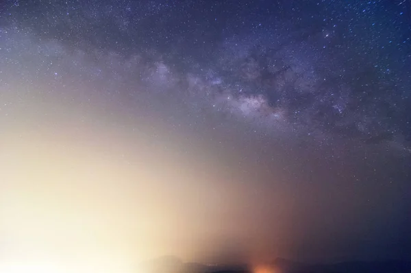 Láctea Galáxia Com Estrelas Poeira Espacial Universo Acima Doi Inthanon — Fotografia de Stock