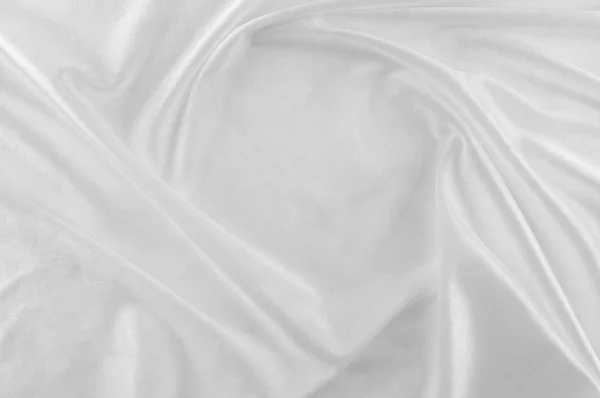 Гладкий Елегантний Білий Шовк Або Атласна Розкішна Тканина Може Використовуватись — стокове фото