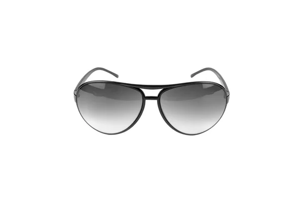 Svarta Solglasögon Vit Bakgrund För Skydda Solljus Och Mode — Stockfoto