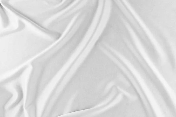 Soepele Elegante Witte Zijde Satijn Luxe Doek Als Bruiloft Achtergrond — Stockfoto