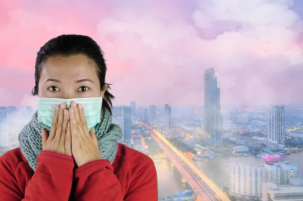 Luftverschmutzung in Bangkok. — Stockfoto