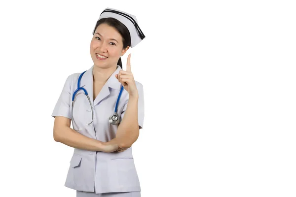 Asian nurse isolated — Stock Photo, Image