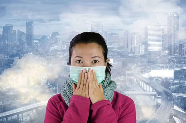 Bangkok Zanieczyszczenie powietrza. — Zdjęcie stockowe