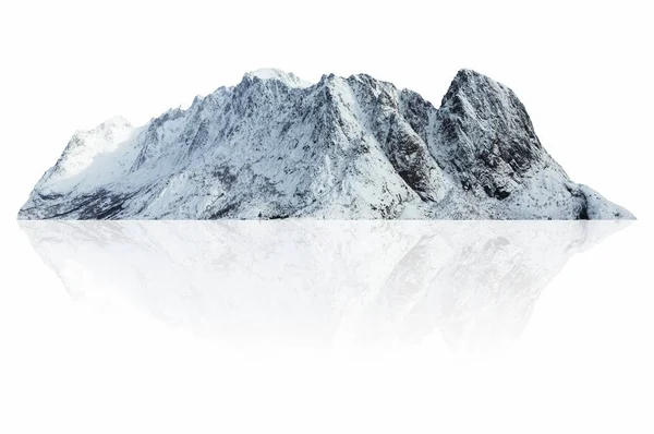 Montanha neve isolada — Fotografia de Stock