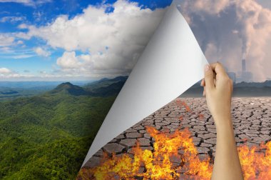 Değişim konsepti, küresel ısınma sayfasının doğayı ortaya çıkarması, gerçekliği değiştirmesi, çevre koruma ve çevre koruma kampanyasına ilham vermesi.