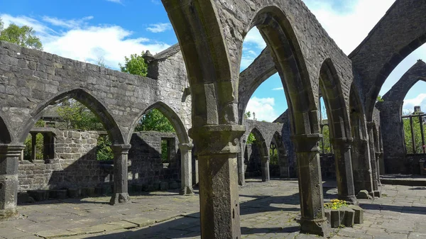 Skeletální Struktura Oblouky Metodistické Církve Heptonstall Northgate Heptonstall Hebden Bridge — Stock fotografie